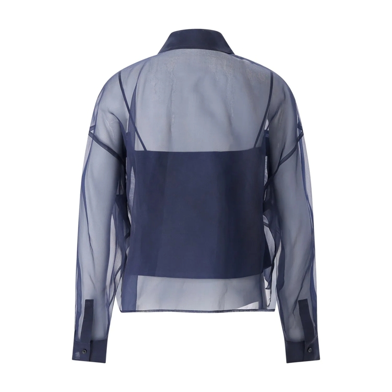 WEEKEND Max Mara Bluse Hemdbluse Colomba blau(Image 2)