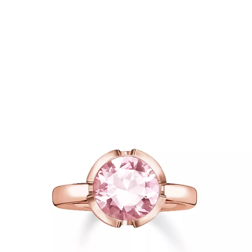 Thomas Sabo Solitaire Ring Signature Line Large Rose Gold Pink Bague solitaire