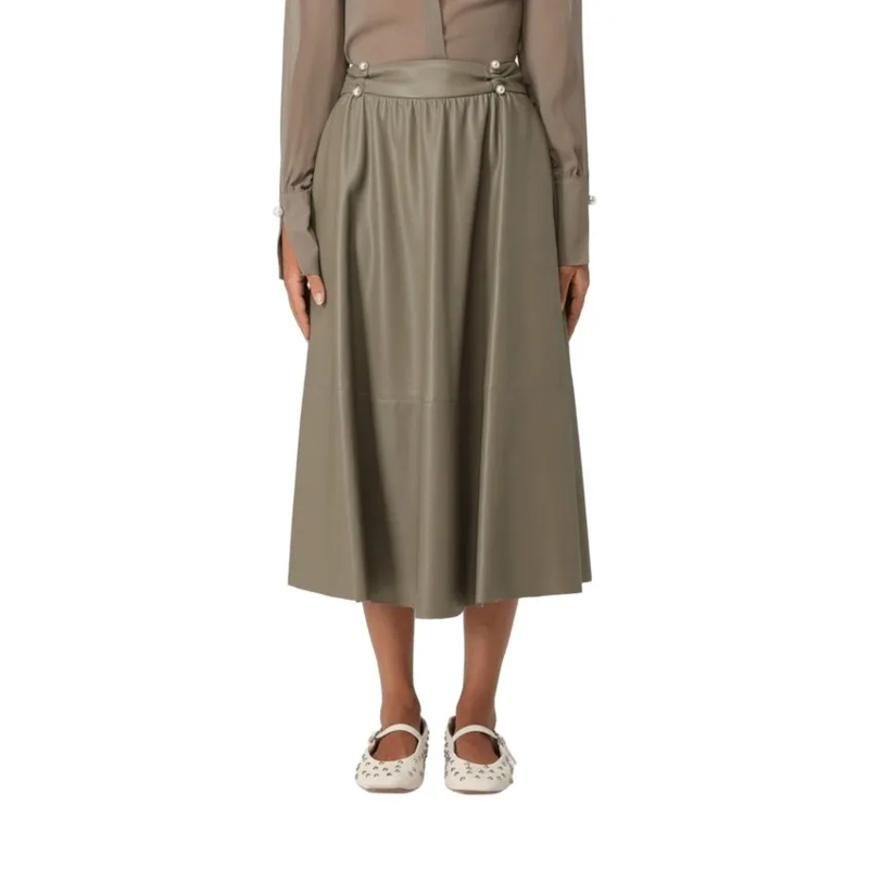 LIU JO Midirok Black Asparagus Skirts Neutrals
