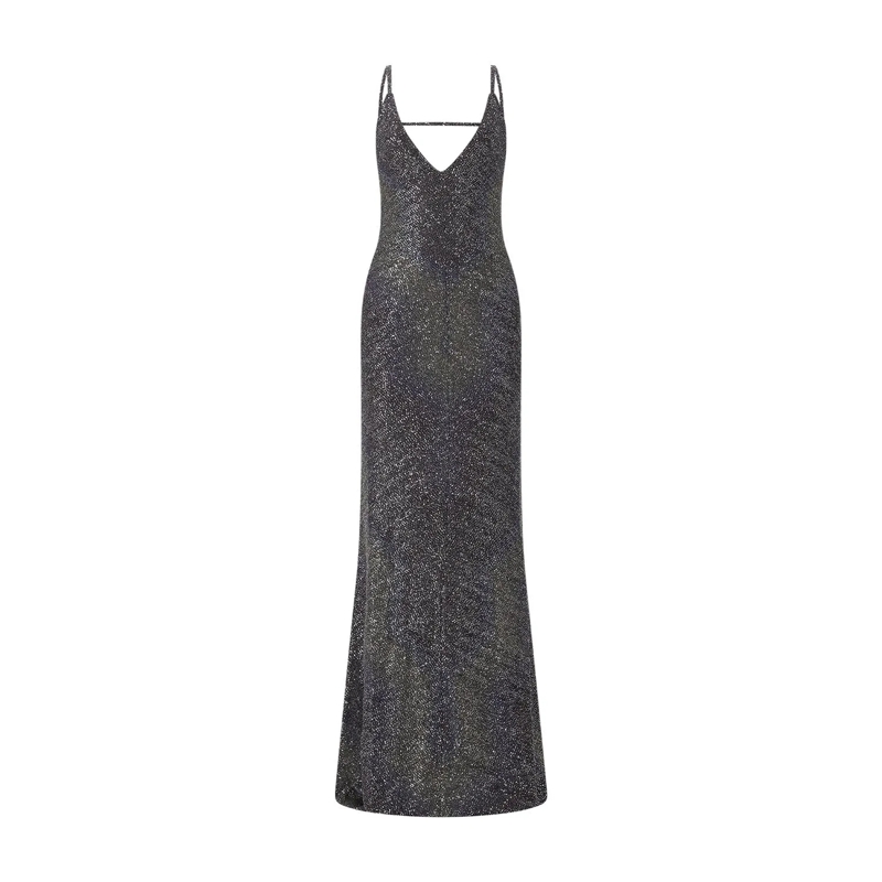 Missoni Maxikleid Maxikleid aus Viskose-Mix grau