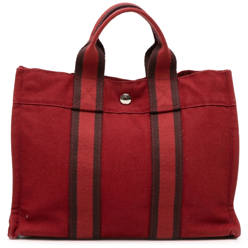 Hermès Shopper Canvas Fourre Tout PM rot