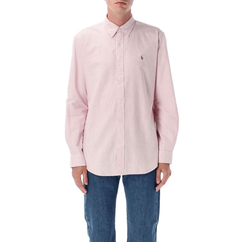 Polo Ralph Lauren Hemd Custom Fit Striped Oxford Shirt Pink