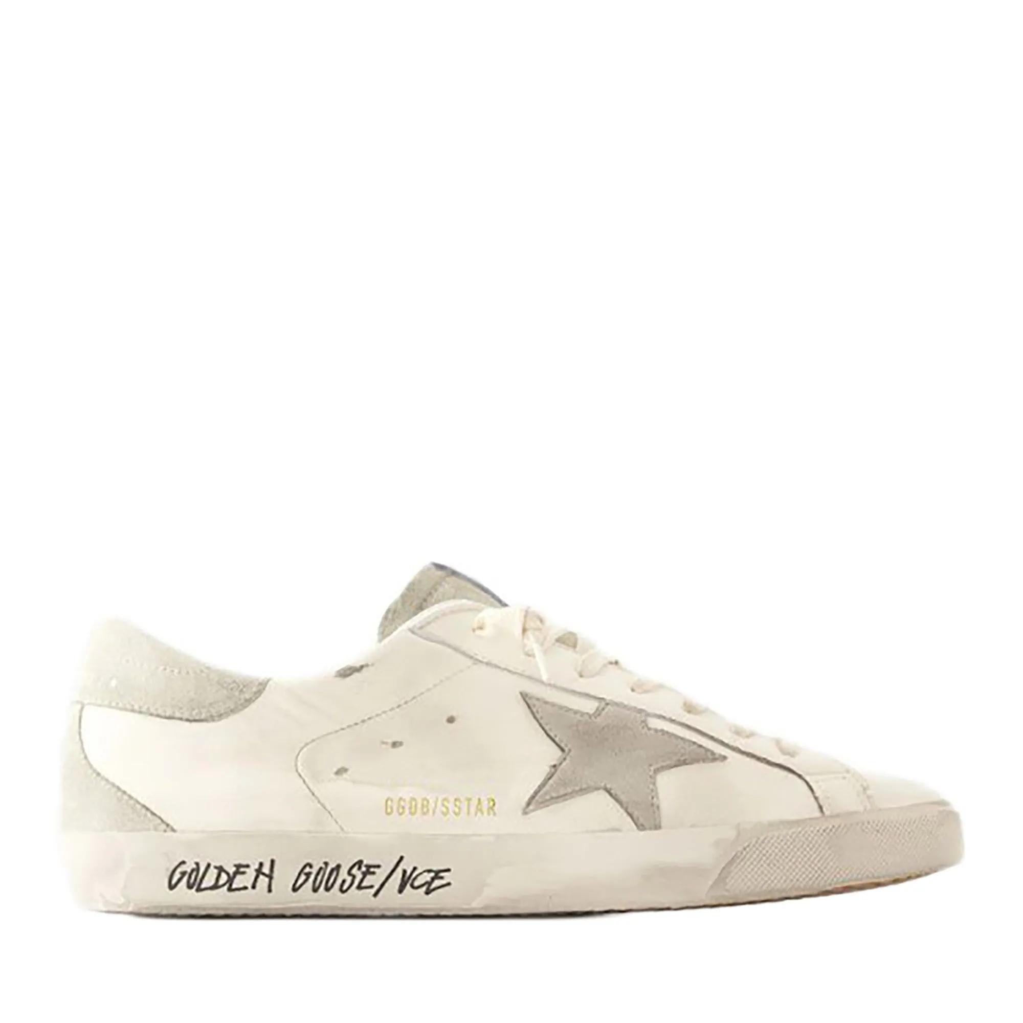 Golden Goose Low-Top Sneaker - Super Star Sneakers - Leather - White - Gr. 41 (EU) - in Weiß - für Herren