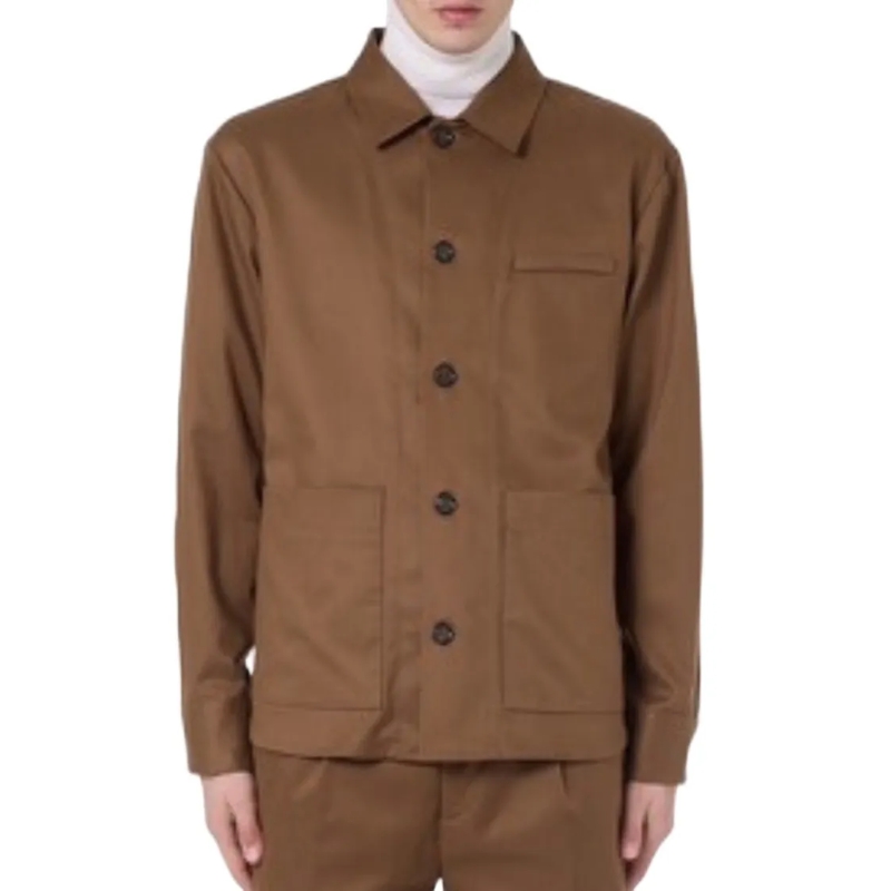 Paolo Pecora  Three-Pocket Casual Brown Shirt Jacket Brown