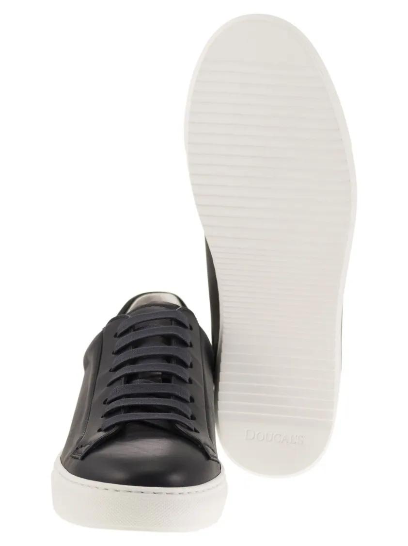 Thumbnail - Doucal's Low-Top Sneaker - Smooth Calfskin Trainers With Memory Foam Insole - Gr. 44 (EU) - in Blau - für Damen
