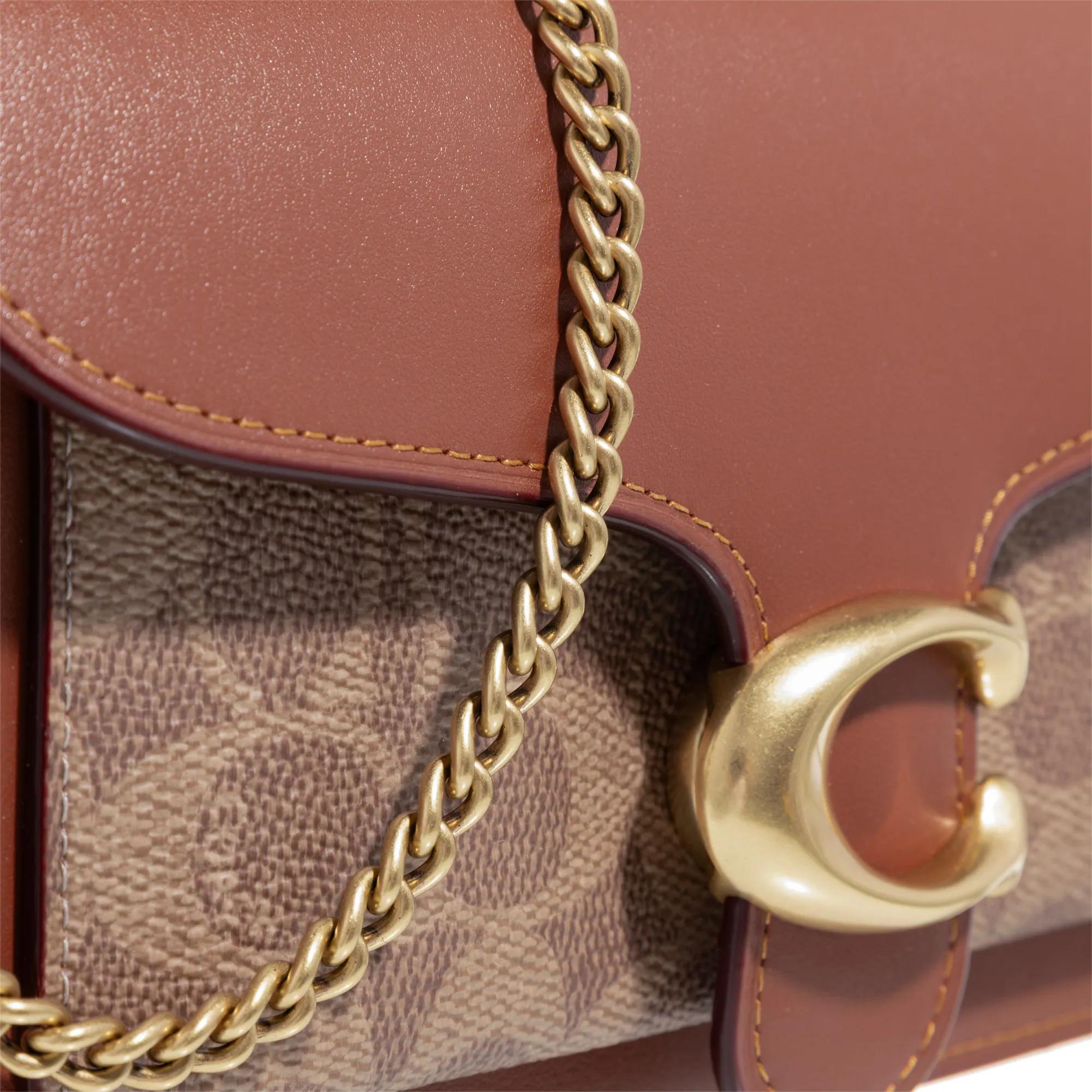 Coach Clutches Coated Canvas Signature Tabby Chain Clutch in bruin