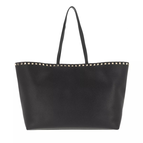Valentino Garavani Rockstud Studded Shopping Bag Leather Black Shopping Bag