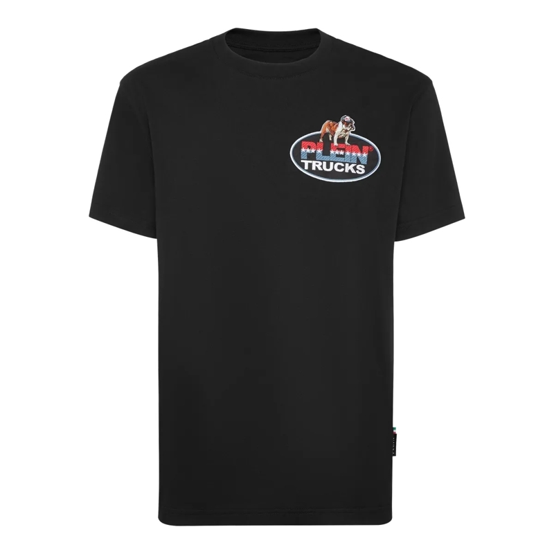 Philipp Plein T-Shirt T-Shirt Rundhalsausschnitt Ss Bulldog schwarz