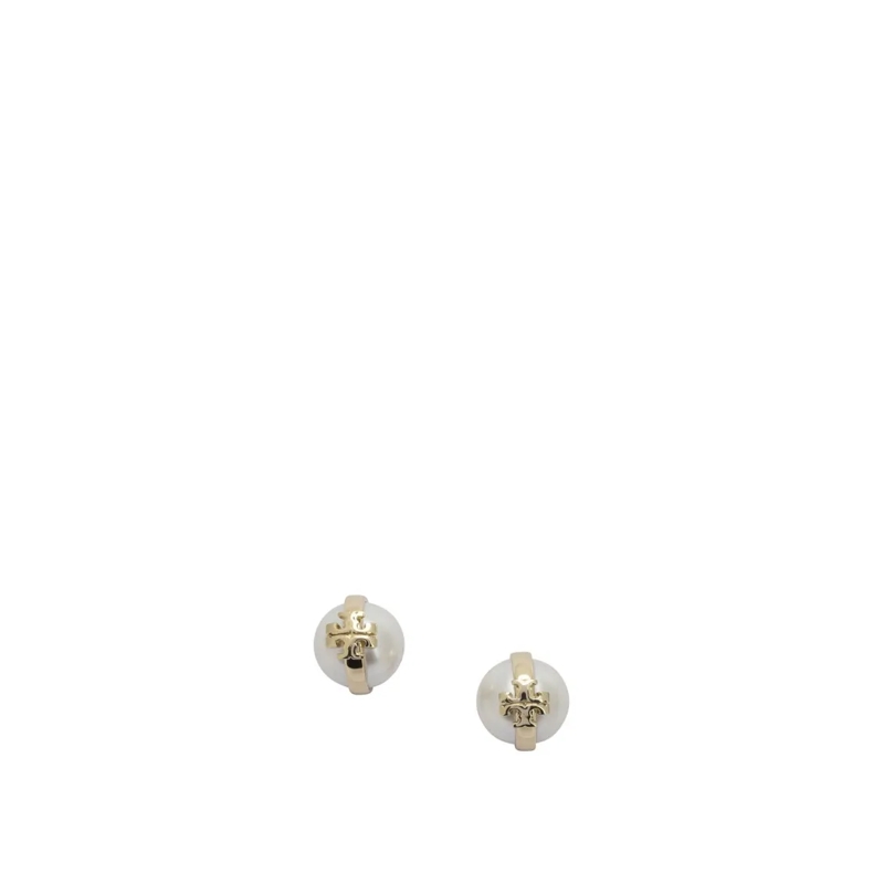 Tory Burch Boucles d'oreilles à tige Polished Brass Earrings With Resin Pearl And Cubic Not Applicable
