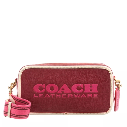 Coach Colorblock Leather Kia Camera Bag Cherry Multi Camera Bag