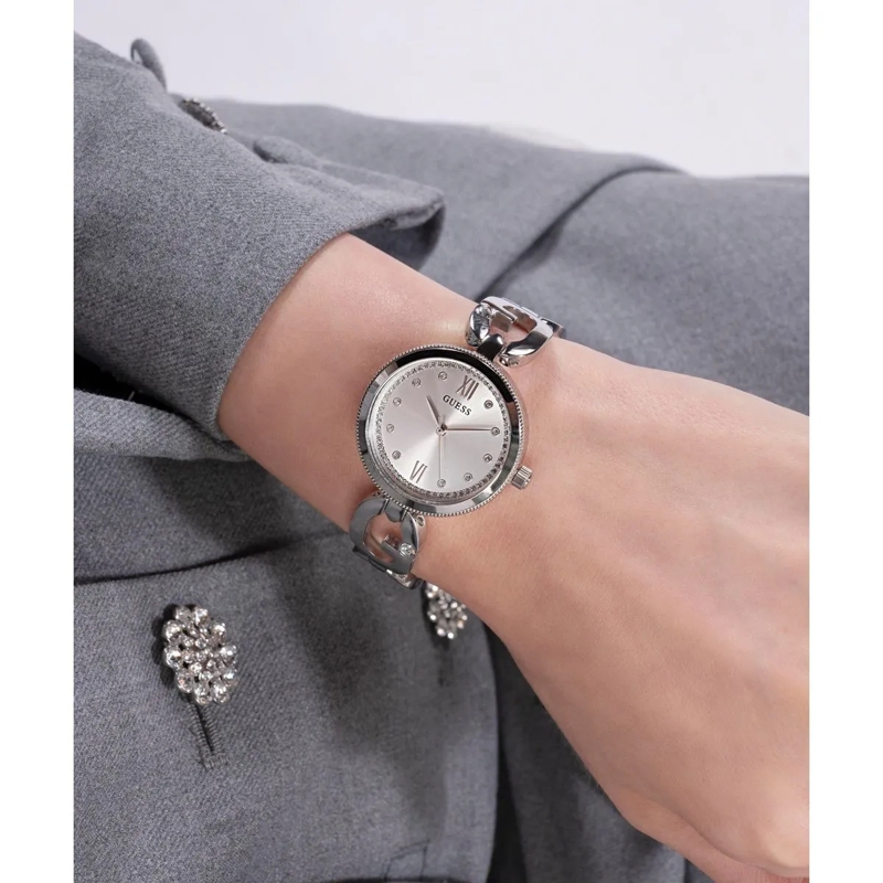 Guess Quarzuhr Quarz-Analoguhr Empower silber(Image 2)