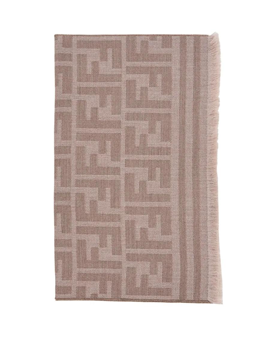 Fendi Tücher & Schals - Beige Ff Scarf - Gr. unisize - in Braun - für Damen