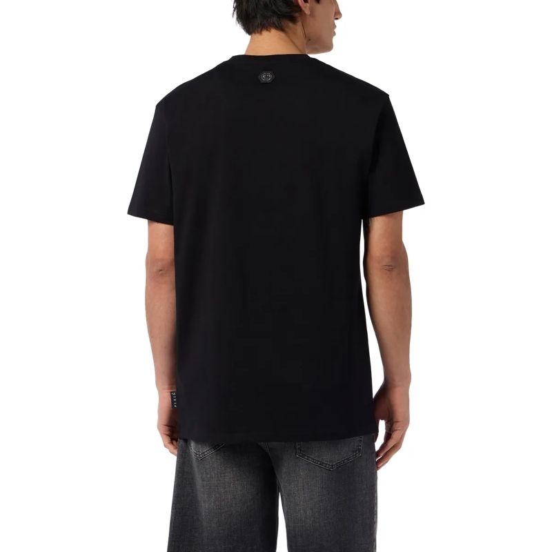 Philipp Plein T-Shirt Round Neck T-Shirt Logo Hexagon Stones schwarz(Image 2)