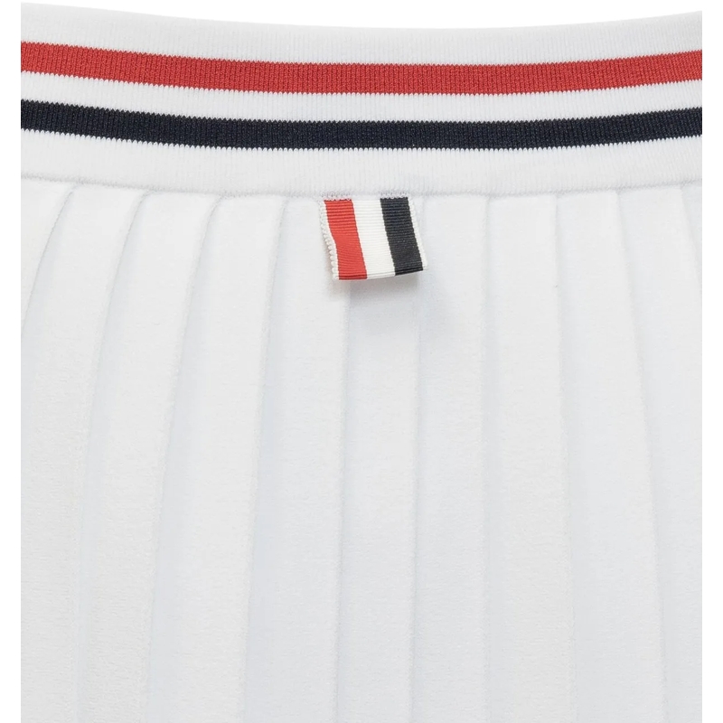 Thom Browne Minijupe Gonna Plissettata weiß(Image 4)