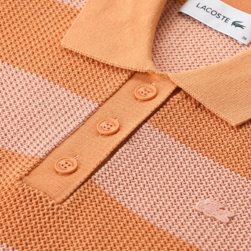 Lacoste Poloshirt Gestricktes Poloshirt aus Baumwolle orange(Image 3)