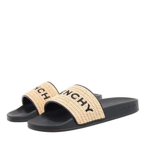 Givenchy Slide Slide Flat Sandals Black Natural