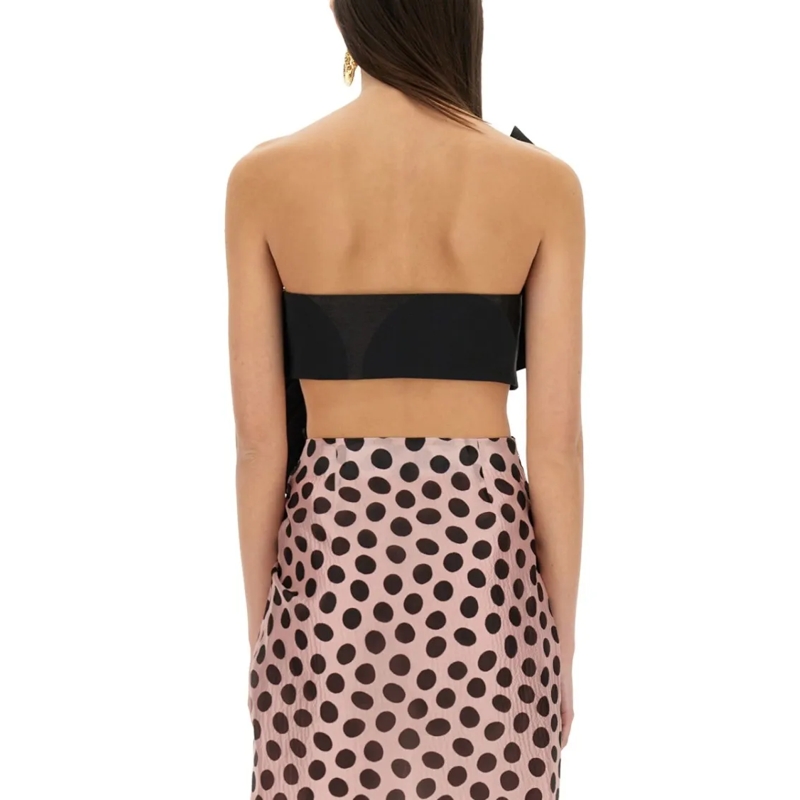 Nina Ricci Top "Twisted Polka Dots" Top Black (Image 3)