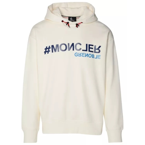 Moncler Ivory Cotton Sweatshirt Neutrals 