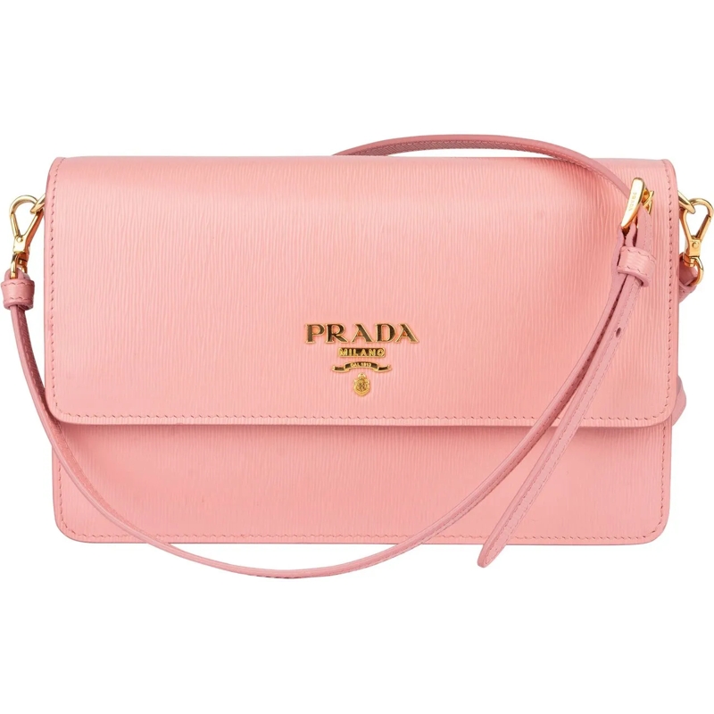 Prada Tote Prada Pink Saffiano Leather Move Wallet On Chain C rot