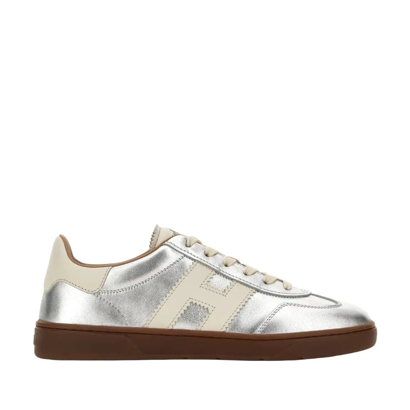 Hogan Lage-top sneaker Contemporary Lace-Up Sneakers With Metallic Silver Silver