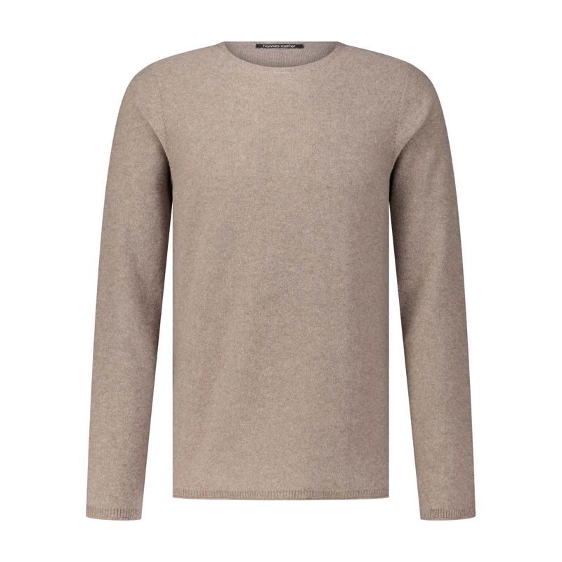 Hannes Roether Trui Strickpullover aus Wolle und Kaschmir braun