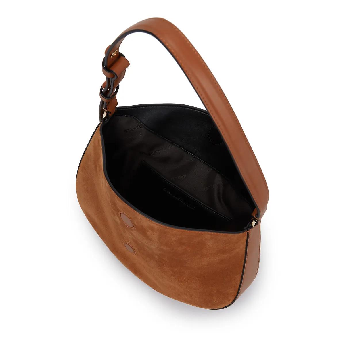 Thumbnail - Karl Lagerfeld Hobo Bags - K/Signature Mond-Tasche aus Wildleder - Gr. unisize - in Braun - für Damen