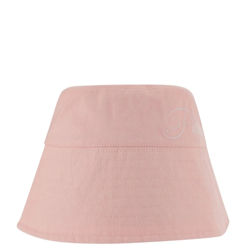 Patou Chapeau Cotton Bucket Hat With Logo Pink