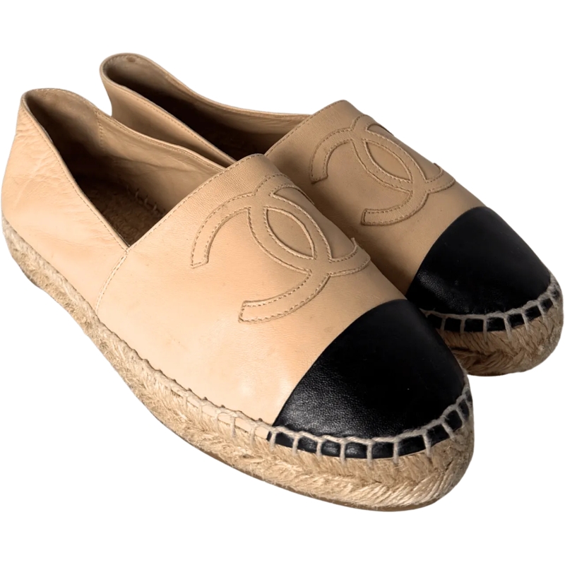 Chanel Stiefel Chanel Espadrilles Gro�e 35 Beige / gut beige