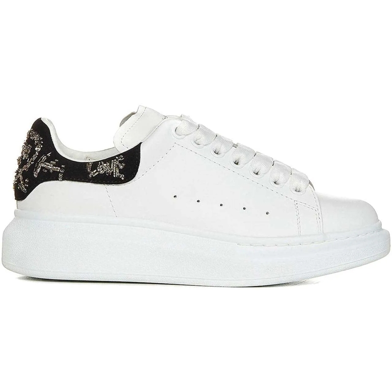 Alexander McQueen T-Shirt Alexander McQueen Oversized Leather Sneakers weiß