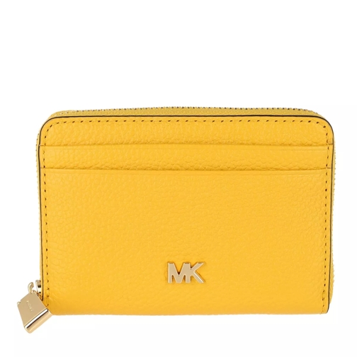MICHAEL Michael Kors Zip Around Coin Card Case Sunflower Plånbok med dragkedja
