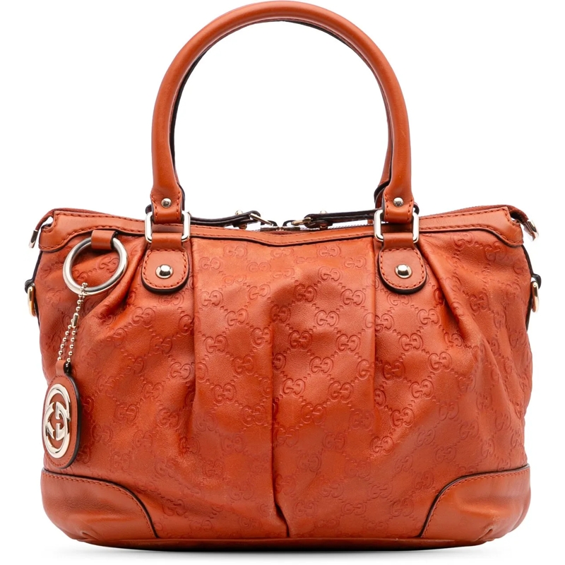 Gucci Sac à bandoulière Guccissima Sukey Satchel orange