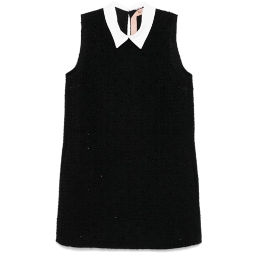 N°21 Mini-Kleider Bouclé Fabric Mini Dress Black