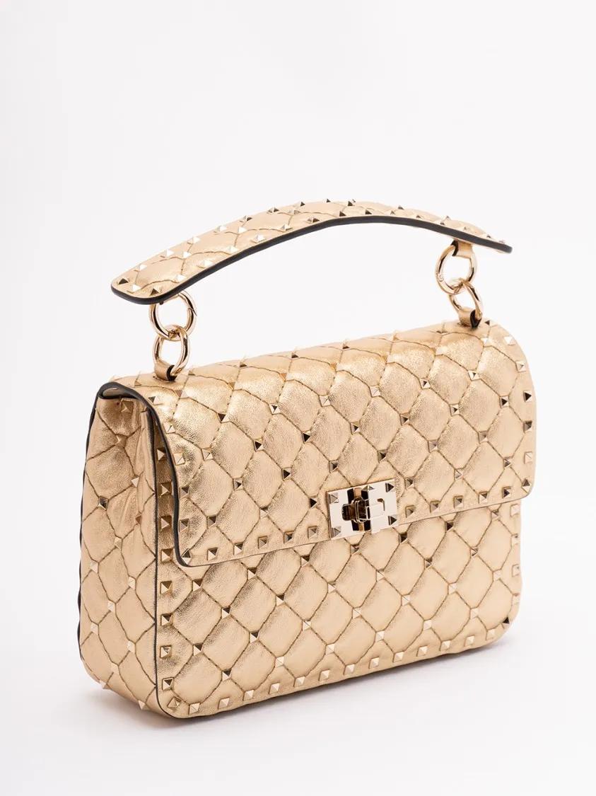 Valentino Garavani Hobo bags `Rockstud Spike` Medium Shoulder Bag in beige