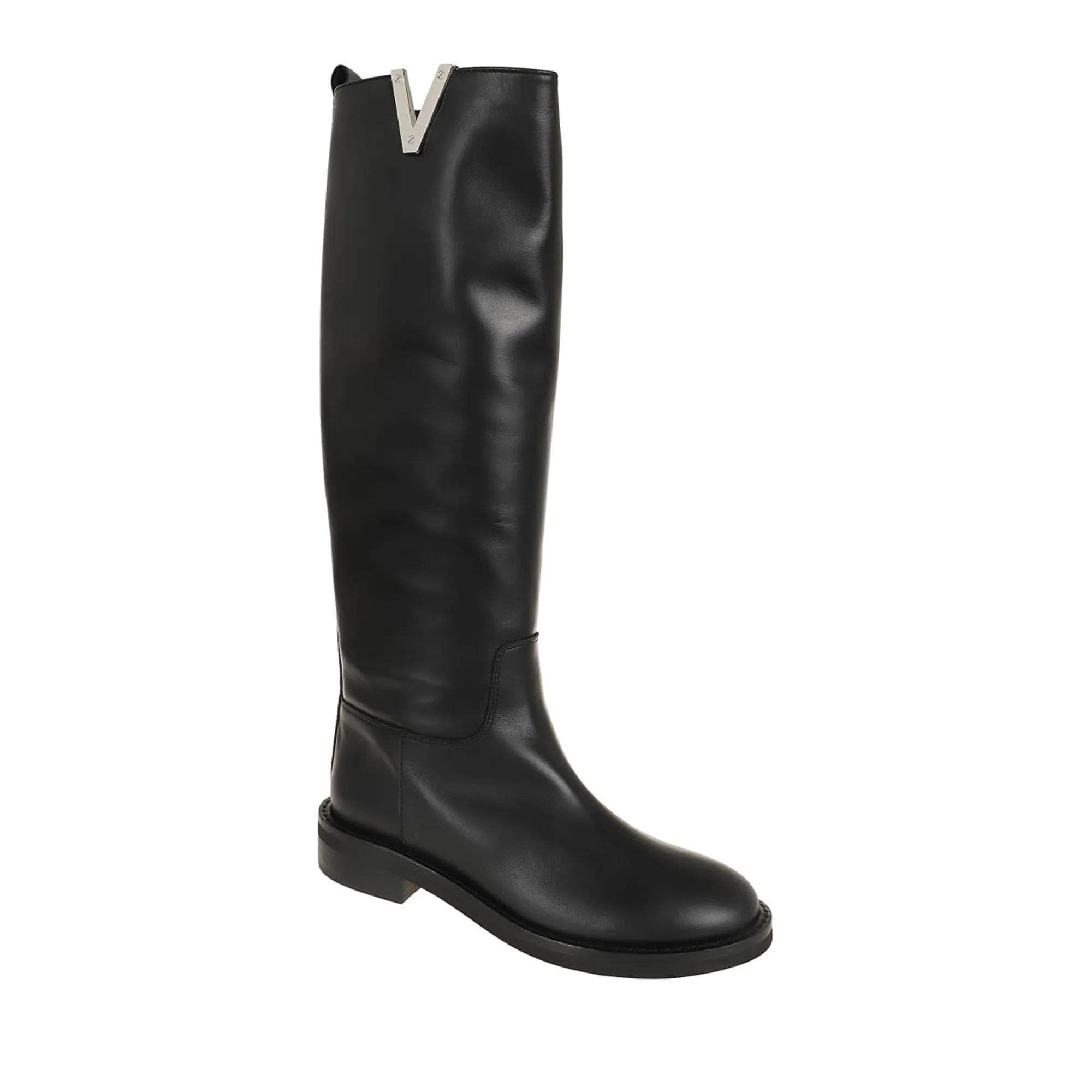 Thumbnail - Via Roma 15 Stiefel - Knee-High Boot With Metal Plaque - Gr. 38,5 (EU) - in Schwarz - für Damen