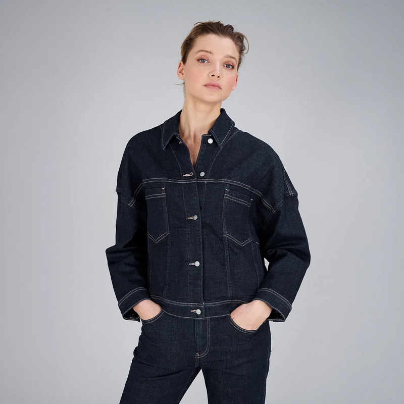 True Religion Jeansjacke AMBER JACKET RAW dunkel-blau(Image 6)