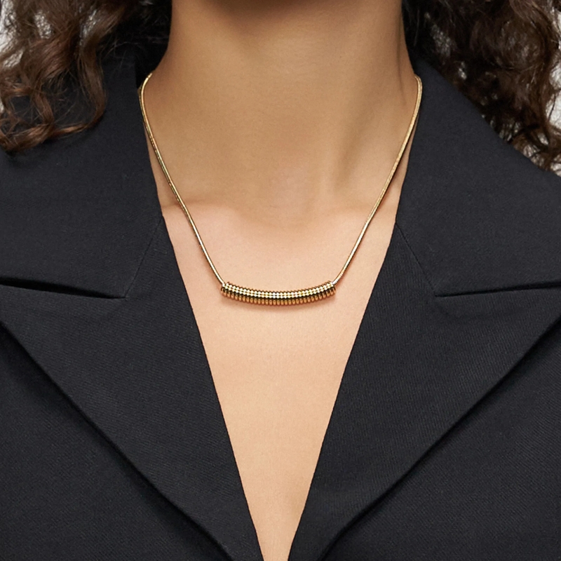 Liebeskind Berlin Mittellange Halskette Edelstahl Twist gold(Image 2)