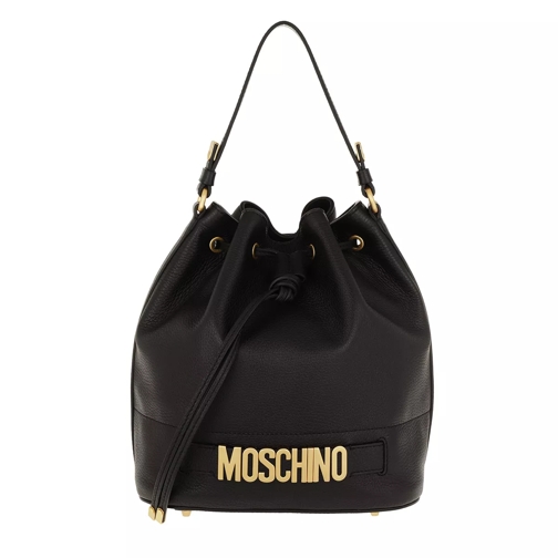 Moschino Logo Drawstring Bag Nero Bucket bag