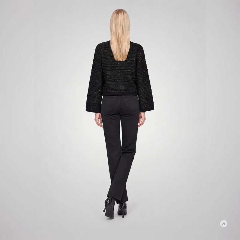 Marc Aurel Pullover Pullover in sparkling 3D-Optik schwarz(Image 4)
