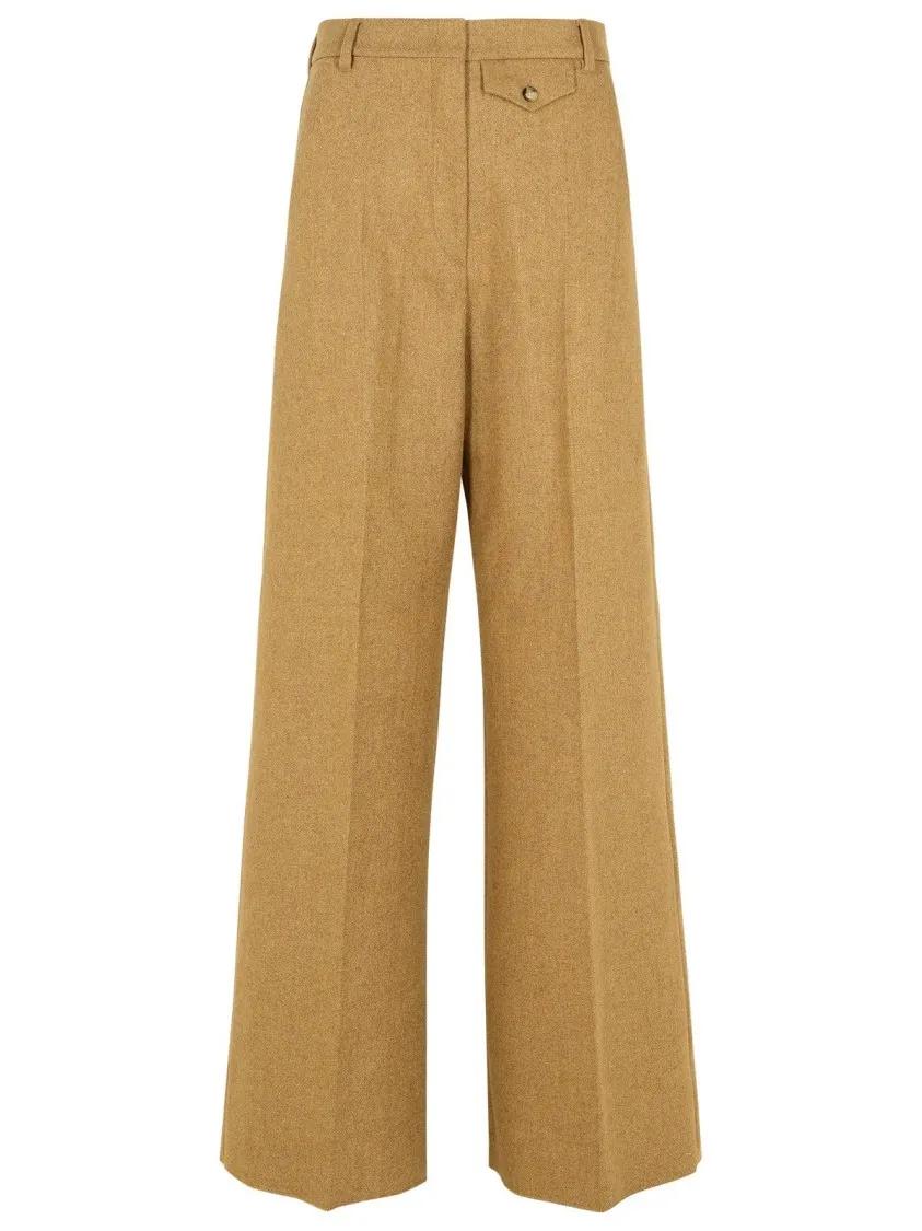 Sportmax - %27Udente%27 Brown Wool Blend Pants - Größe 42 - braun