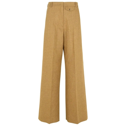 Sportmax 'Udente' Brown Wool Blend Pants Brown 