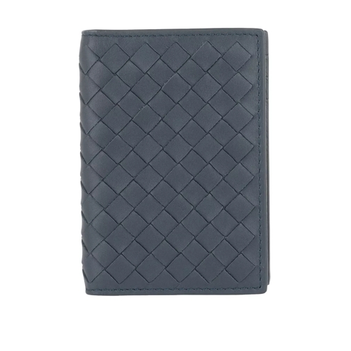Bottega Veneta Intrecciato Card Case Leather Denim Bi-Fold Wallet