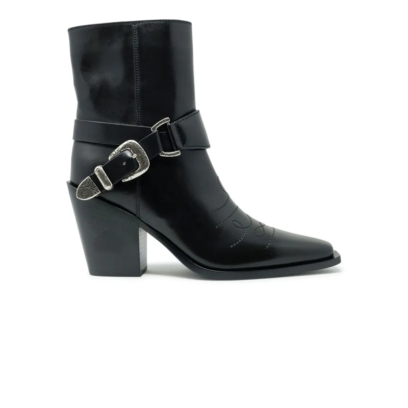 Sartore Stiefel Sr481301 Black Leather Ankle Boots Black
