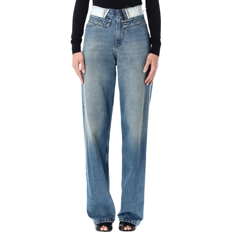 MM6 Maison Margiela Jeans Mm6 Double Waist Straight Jeans Blue