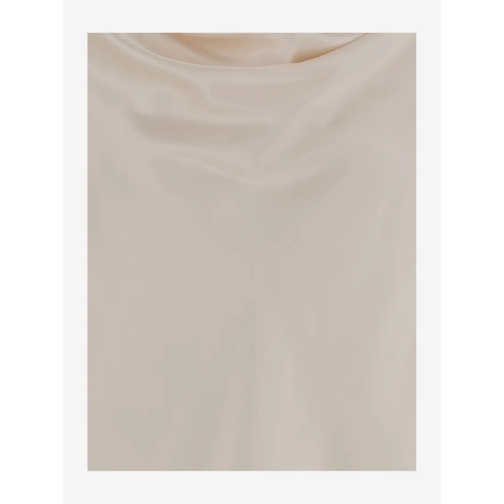 Sa Su Phi Chemisiers Silk And Viscose Draped Top Neutrals (Image 3)