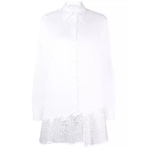 J.W.Anderson Crystal-Embellished Cotton Shirtdress White 