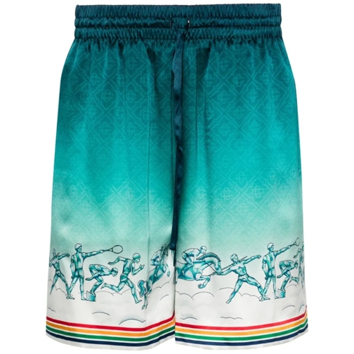 Casablanca Multicolored Satin Shorts Multicolor Pantaloncini casual