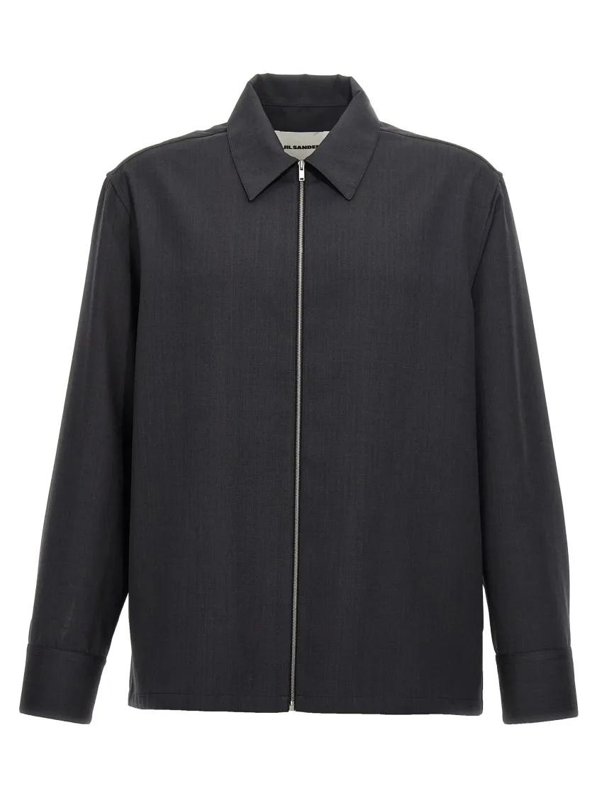 Thumbnail - Jil Sander - Ripstop' Shirt - Größe 46 - grau