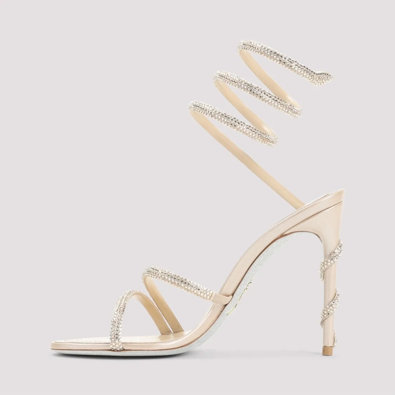 René Caovilla Sandalen High Stiletto Heel Sandals Neutrals