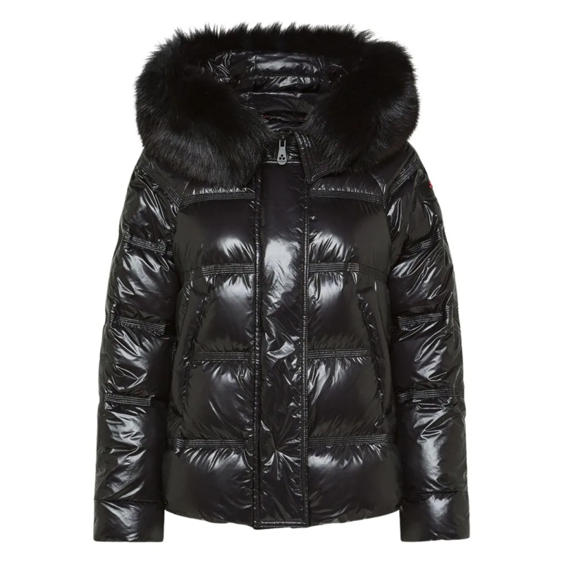 Peuterey  Tailored Black Coat With Structured Silhouette And Black