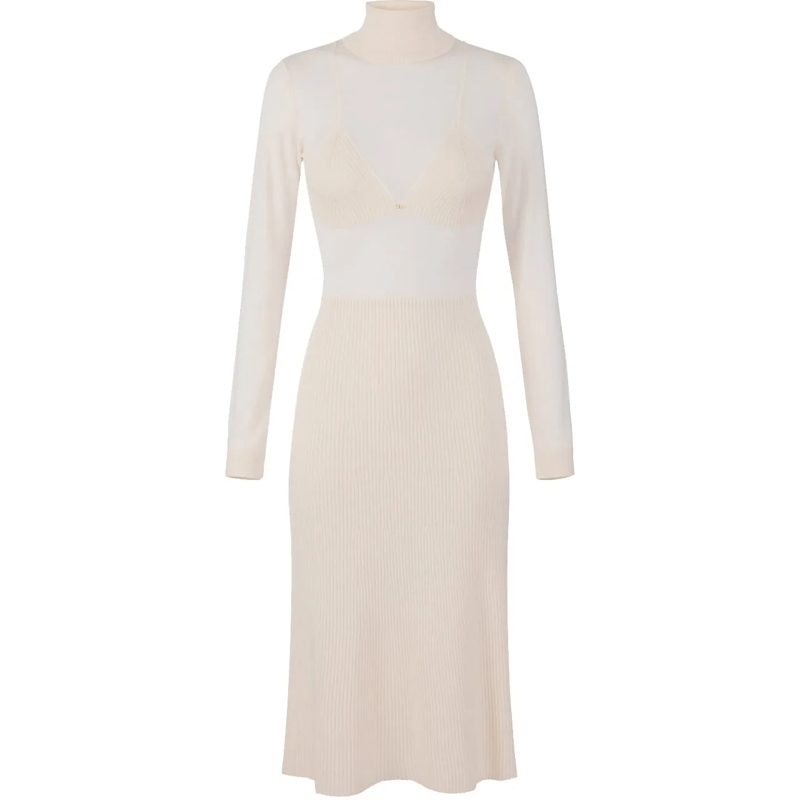 Elisabetta Franchi Midikleid Dresses Milk weiß